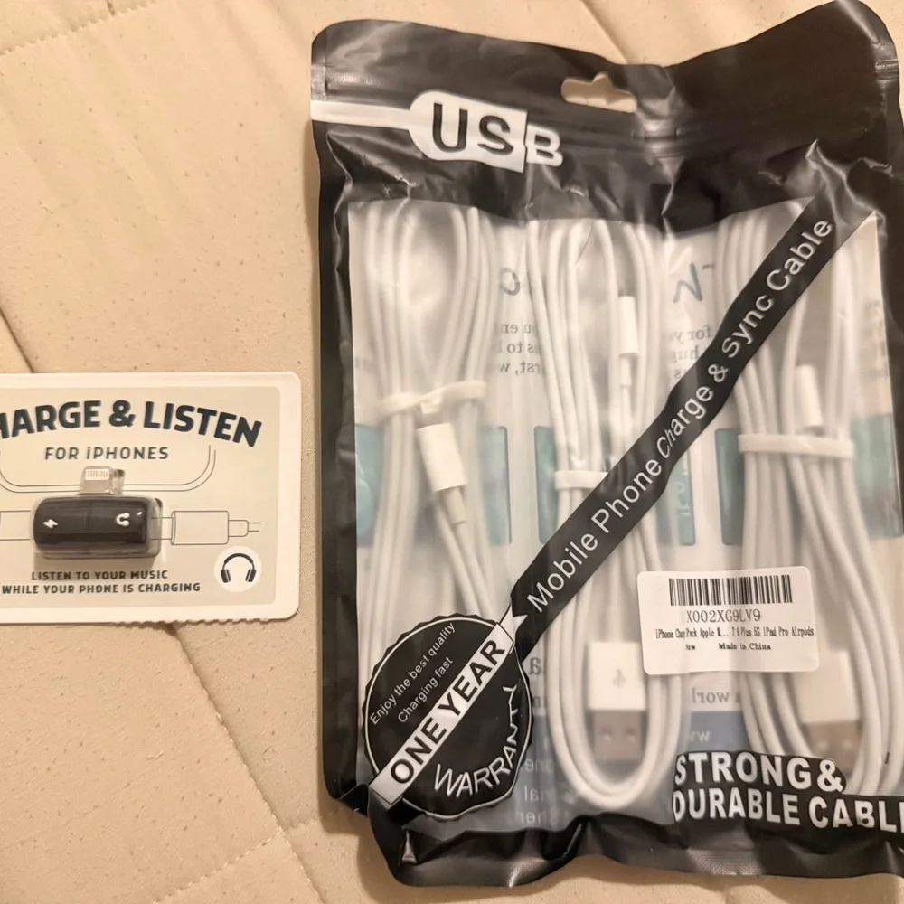 USB Mobile Phone Charge & extension for headphones